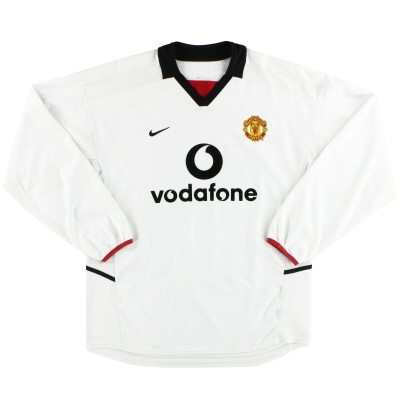 2002-03 Manchester United Nike Away Shirt L/S M 