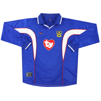 2002-03 포츠머스 폼페이 스포츠 홈 셔츠 L/S XL