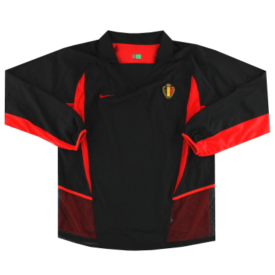 2002-04 Pemain Nike Belgia Mengeluarkan Kemeja Tandang L/S *Mint* XL
