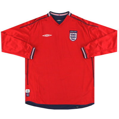 2002-04 England Umbro Auswärtstrikot L / S XL