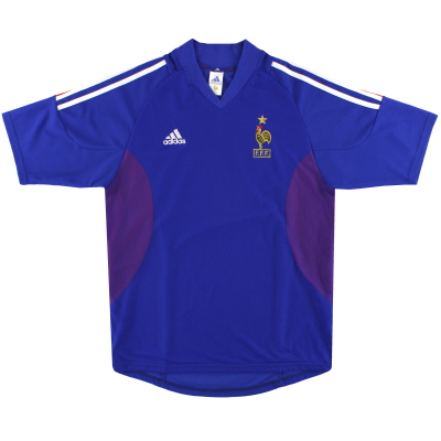 2002-04 France adidas Home Shirt *Mint* L 