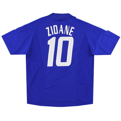 2002-04 France adidas Home Shirt Zidane #10 *Mint* L 
