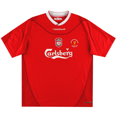 2002-04 Camiseta local Reebok 'Worthington Cup Final' del Liverpool * Como nueva * XL