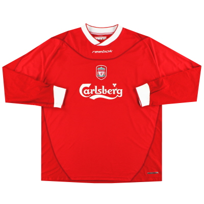 2002-04 Baju Kandang Liverpool Reebok L/S XL