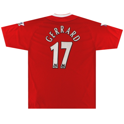 Kemeja Kandang Reebok Liverpool 2002-04 Gerrard #17 XXL