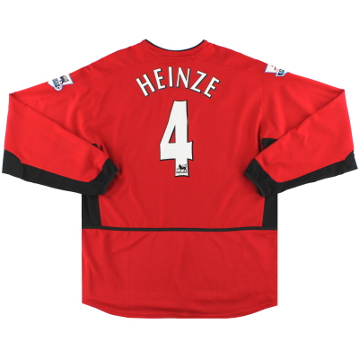 2002-04 Manchester United Home Shirt Heinze #4 /
