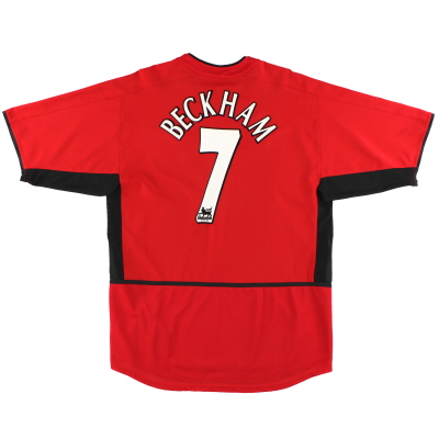 2002-04 Manchester United Nike Home Shirt Beckham #7 L.Boys 