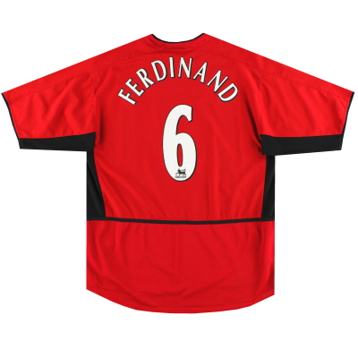 2002-04 Manchester United Nike Home Shirt Ferdinand #6