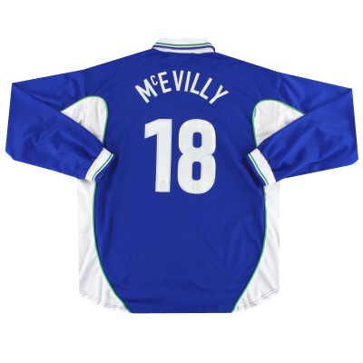 2002-04 Rochdale uhlsport 홈 셔츠 McEvilly #18 L/S XXL