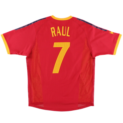 2002-04 Spain adidas Home Shirt Raul #7 L 