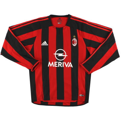 2003-04 AC Milan adidas Player Issue Home Shirt #2 L/S *As New* M