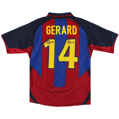 2003-04 Barcelona Nike Home Shirt Gerard #14 M