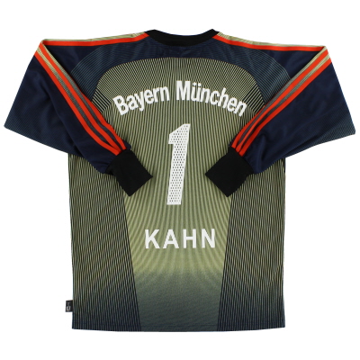 2003-04 Bayern Munich adidas Goalkeeper Shirt Kahn #1 S 