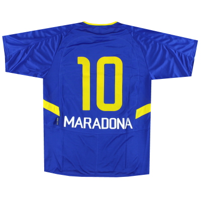 2003-04 Boca Juniors Nike Home Shirt Maradona #10 *Seperti Baru* M