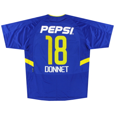 2003-04 Boca Juniors Nike Home Camiseta Donnet #18 L