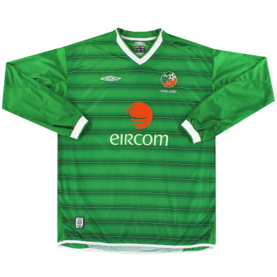 2003-04 Ireland Umbro Home Shirt L/S XL 