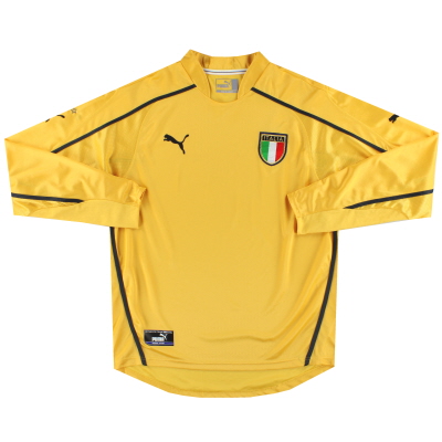 2003-04 Italy Puma 옐로우 골키퍼 셔츠 *As New* L