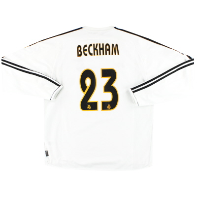 2003-04 Real Madrid CL Home Shirt Beckham #23 /