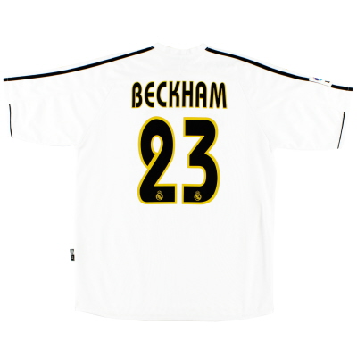 2003-04 Real Madrid adidas Home Shirt Beckham #23 M