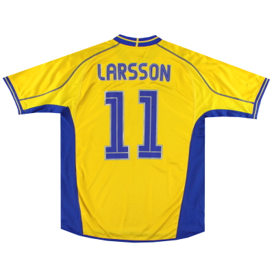 2003-04 Svezia Umbro Maglia Home Larsson #11 L