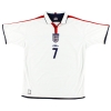 2003-05 England Umbro Home Shirt Beckham #7 *Mint* L