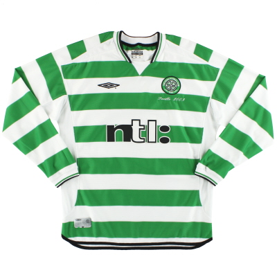 2003 Celtic Umbro 'Seville 2003' Home Shirt L/S L 