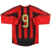2004-05 AC Milan adidas Player Isuue Maglia Home #9 M/L