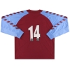 Kemeja Kandang Aston Villa Hummel 2004-05 L/S #14 XL