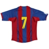 2004-05 Barcelona Home Shirt #7 L