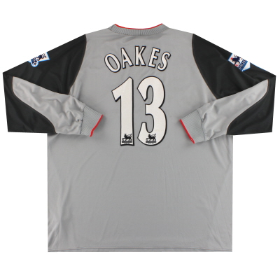 2004-05 Bolton Reebok Match Issue Goalkeeper Shirt Oakes #13