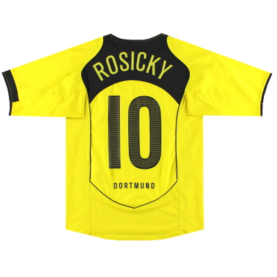 2004-05 Borussia Dortmund Nike Maillot Domicile Rosicky #10 *Menthe* S