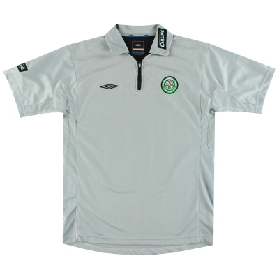2004-05 Celtic Umbro 1/4 Zip camiseta de entrenamiento M