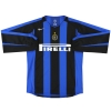 2004-05 Camiseta de local Nike del Inter de Milán J.Zanetti # 4 L/SL