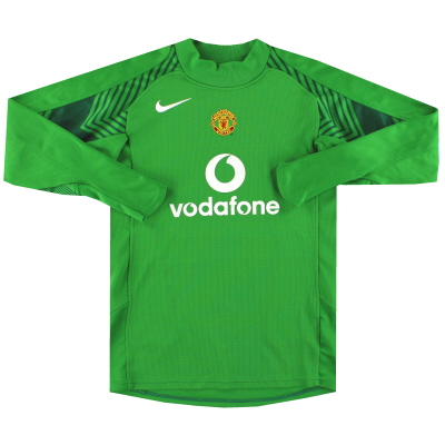 2004-05 Manchester United Nike Goalkeeper Shirt L.Boys