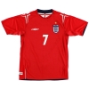 2004-06 England Away Shirt Beckham #7 S