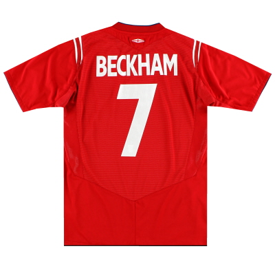 2004-06 England Umbro Away Shirt Beckham #7 M 
