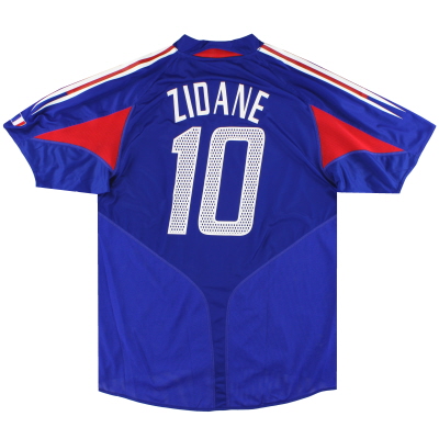 2004-06 Kemeja Kandang Adidas Prancis Zidane #10 *dengan tag* L