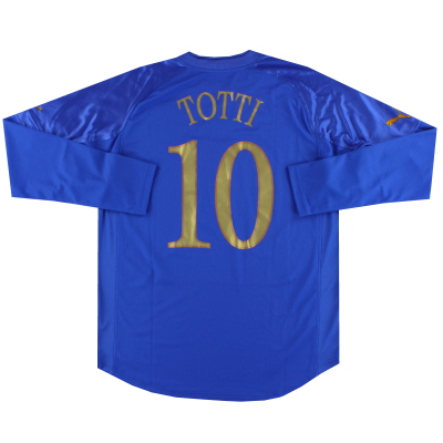 2004-06 Italy Puma Home Shirt Totti #10 L/S XXL