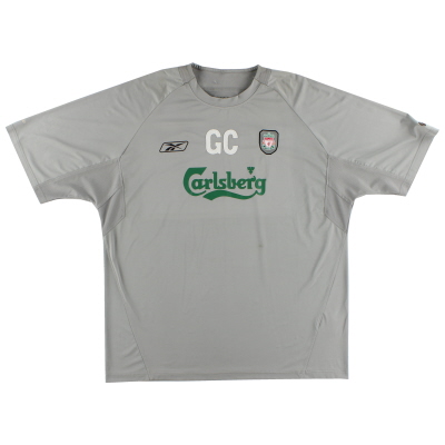 2004-06 Liverpool Reebok Worn Training Shirt GC XXL 