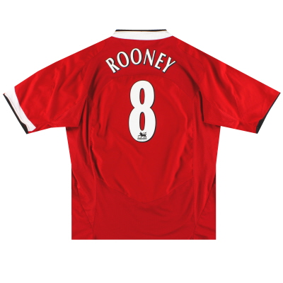 2004-06 Manchester United Nike Maillot Domicile Rooney * Menthe * # 8 XXL