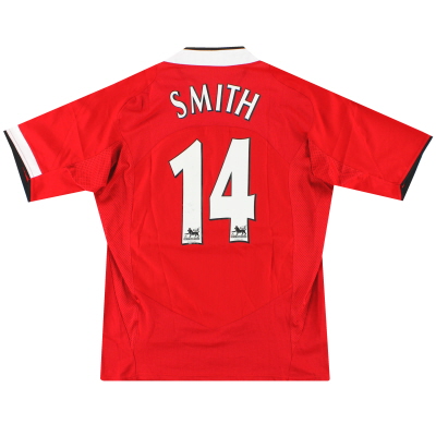 2004-06 Camiseta Nike de local del Manchester United Smith # 14 M