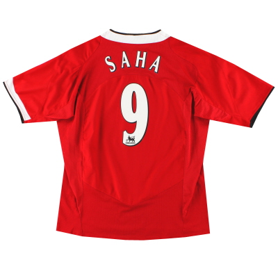 2004-06 Manchester United Nike Home Shirt Saha #9 XL