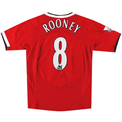 Maglia Manchester United Nike Home 2004-06 Rooney #8 S