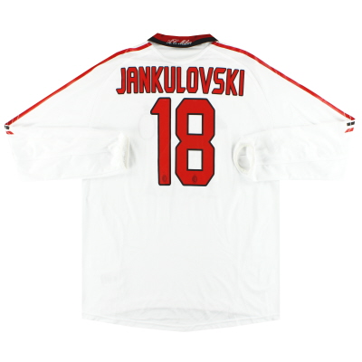 2005-06 ФК Милан adidas 'Formotion' Выездная футболка Jankulovski #18 L/S XL