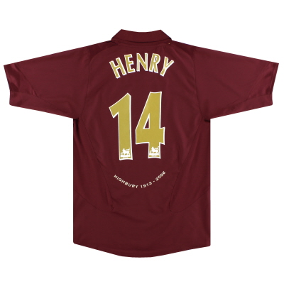 Kemeja Kandang Arsenal Highbury 2005-06 Henry #14 L