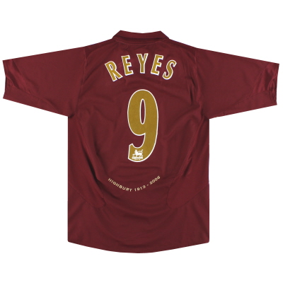 2005-06 Camiseta de local conmemorativa de Nike del Arsenal en Highbury Reyes # 9 M