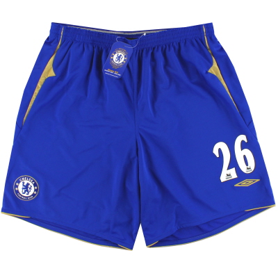 2005-06 Chelsea Umbro Centenario Home Pantaloncini #26 *con etichette* XXL