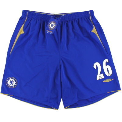 2005-06 Chelsea Umbro Centenary Home Short # 26 * avec étiquettes * XXL