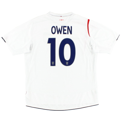 2005-07 England Umbro Home Shirt Owen #10 L