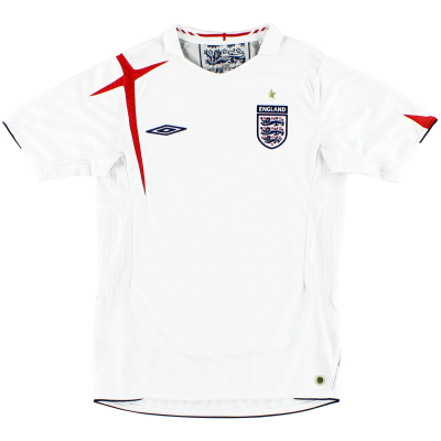 2005-07 England Umbro Home Shirt L.Boys 